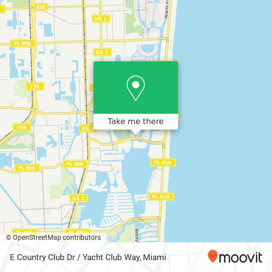 E Country Club Dr / Yacht Club Way map