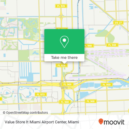 Value Store It Miami Airport Center map