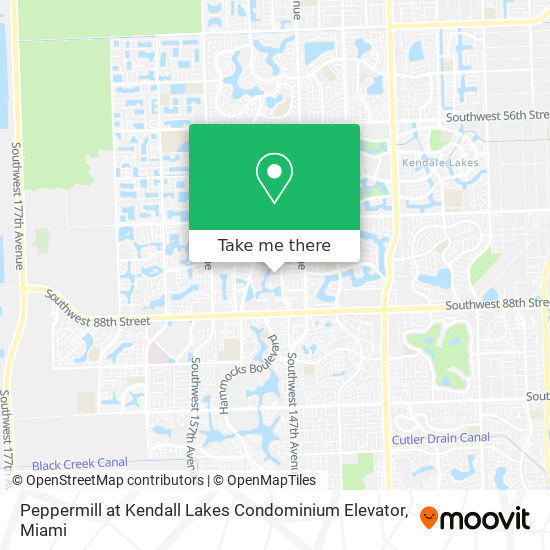 Mapa de Peppermill at Kendall Lakes Condominium Elevator