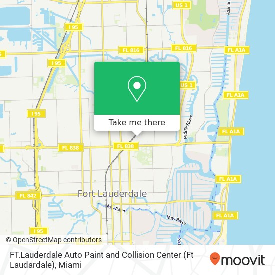 Mapa de FT.Lauderdale Auto Paint and Collision Center (Ft Laudardale)