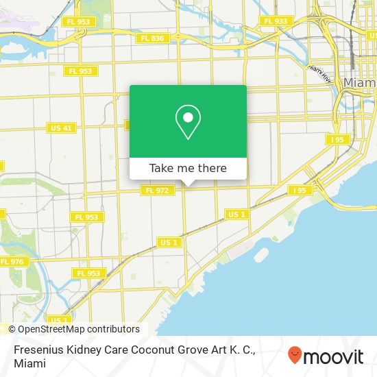 Mapa de Fresenius Kidney Care Coconut Grove Art K. C.