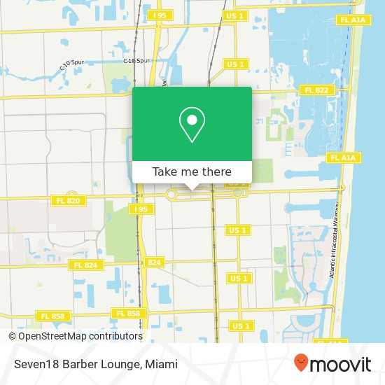 Mapa de Seven18 Barber Lounge