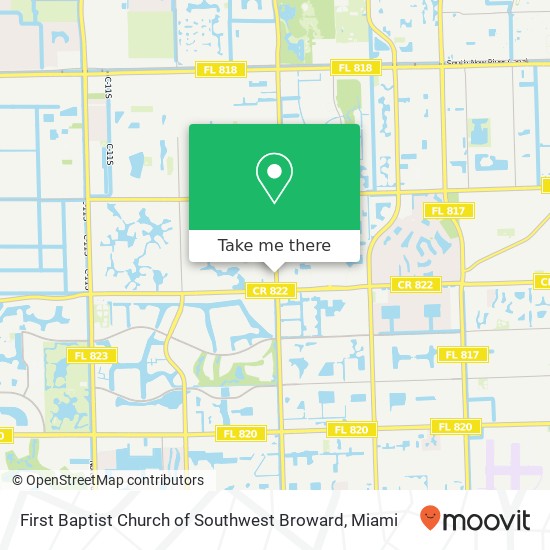 First Baptist Church of Southwest Broward map