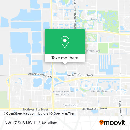 NW 17 St & NW 112 Av map