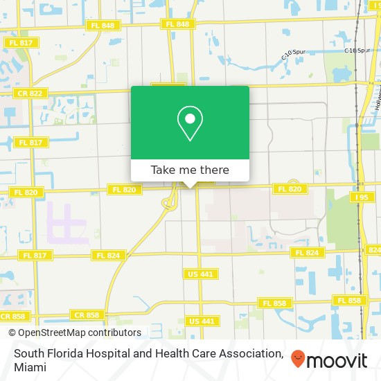 Mapa de South Florida Hospital and Health Care Association