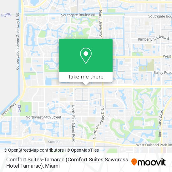 Mapa de Comfort Suites-Tamarac (Comfort Suites Sawgrass Hotel Tamarac)