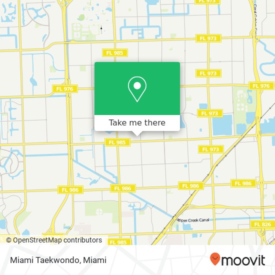 Miami Taekwondo map