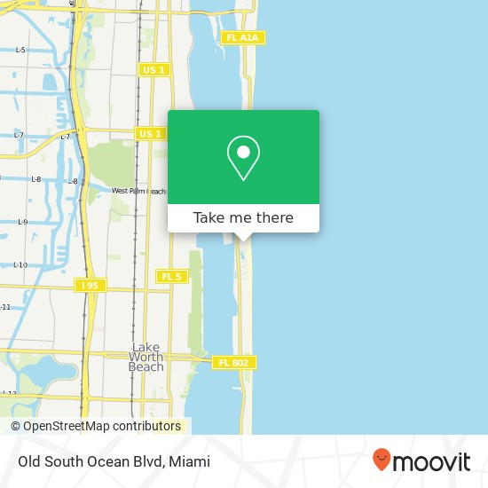 Mapa de Old South Ocean Blvd