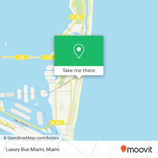 Luxury Bus Miami map