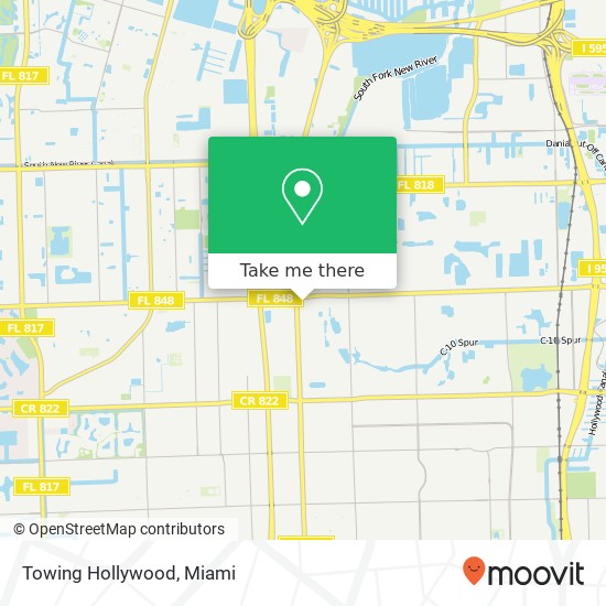 Mapa de Towing Hollywood