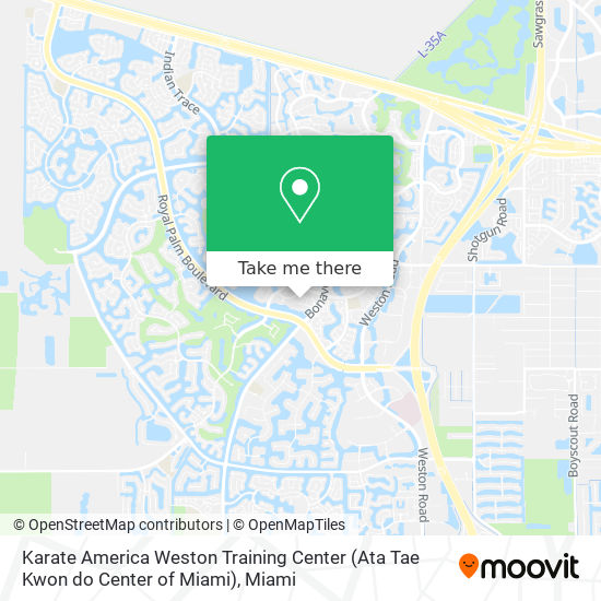 Mapa de Karate America Weston Training Center (Ata Tae Kwon do Center of Miami)