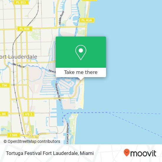 Mapa de Tortuga Festival Fort Lauderdale