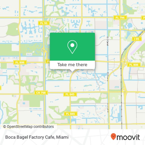 Boca Bagel Factory Cafe map