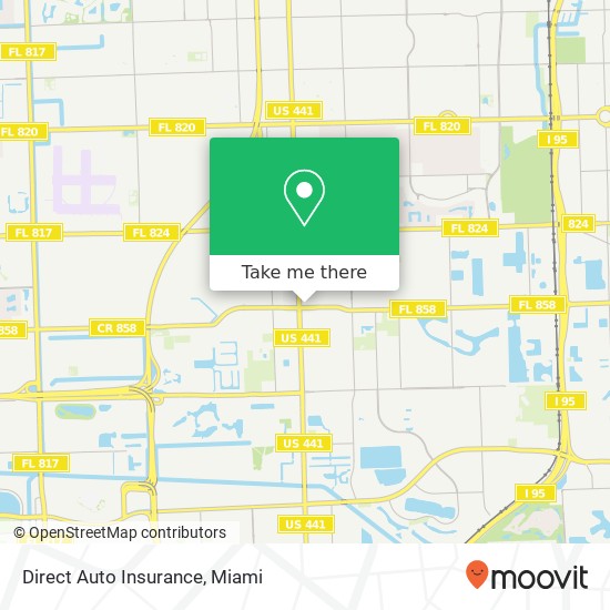 Direct Auto Insurance map