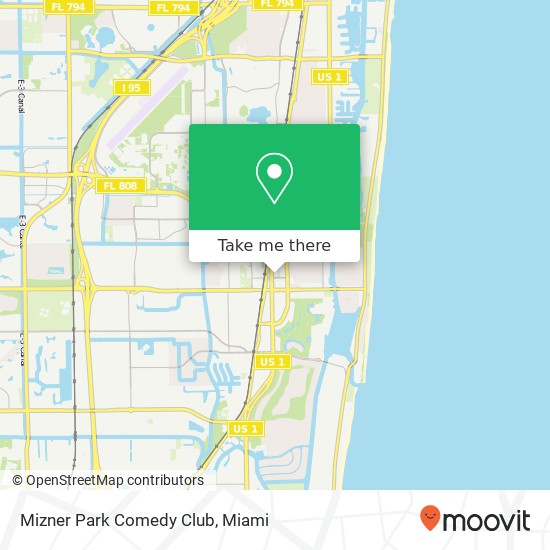 Mizner Park Comedy Club map