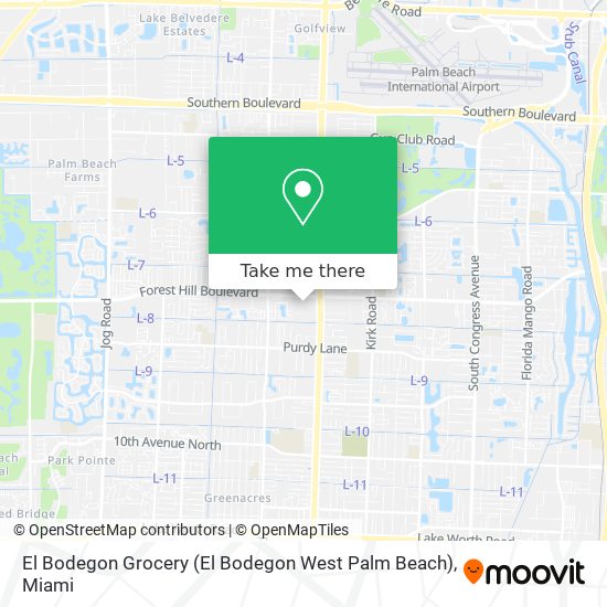Mapa de El Bodegon Grocery (El Bodegon West Palm Beach)
