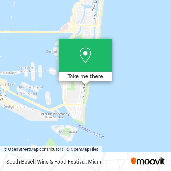 Mapa de South Beach Wine & Food Festival