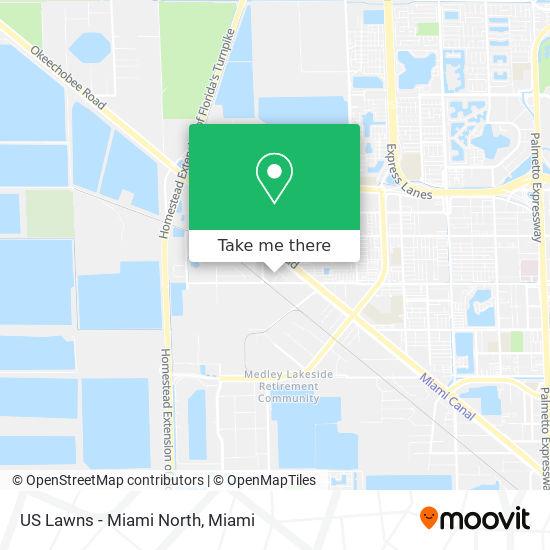 Mapa de US Lawns - Miami North