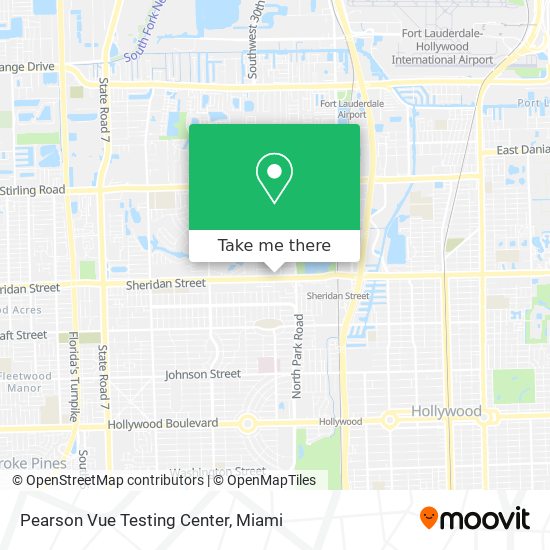 Pearson Vue Testing Center map