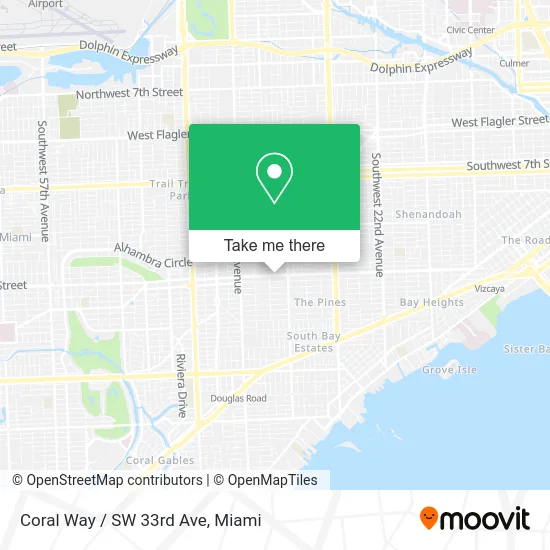 Coral Way / SW 33rd Ave map