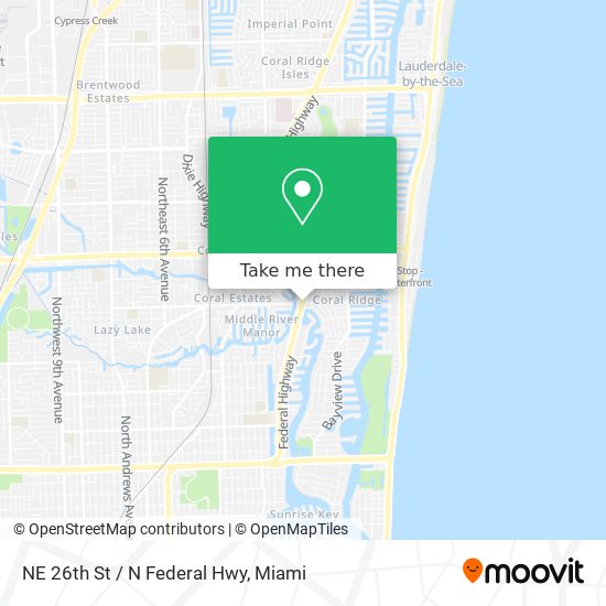 Mapa de NE 26th St / N Federal Hwy