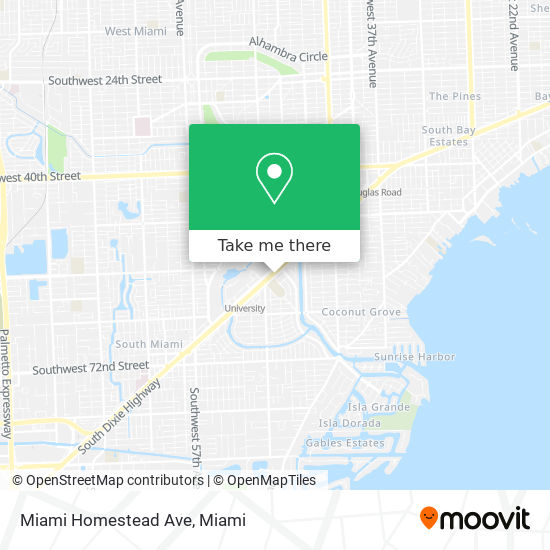 Mapa de Miami Homestead Ave