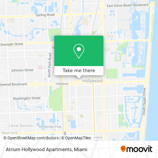 Mapa de Atrium Hollywood Apartments