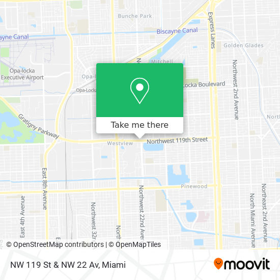 NW 119 St & NW 22 Av map