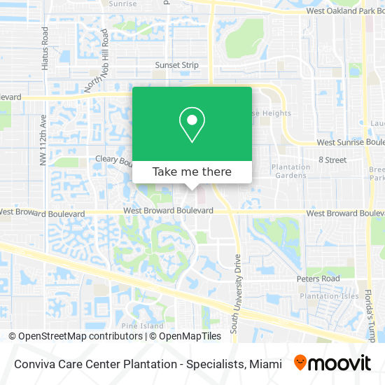 Mapa de Conviva Care Center Plantation - Specialists