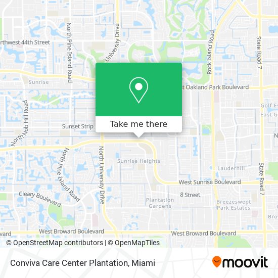 Conviva Care Center Plantation map