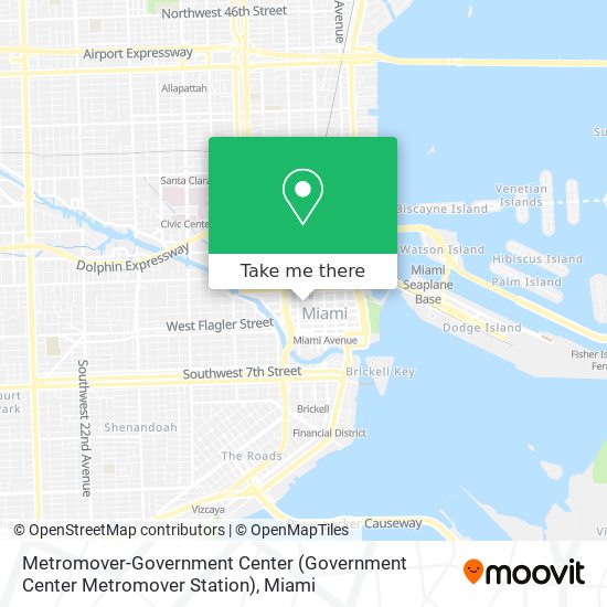 Mapa de Metromover-Government Center