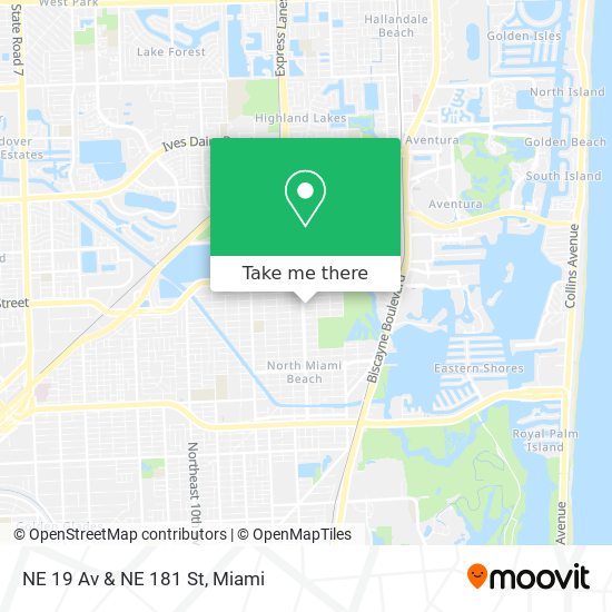 Mapa de NE 19 Av & NE 181 St