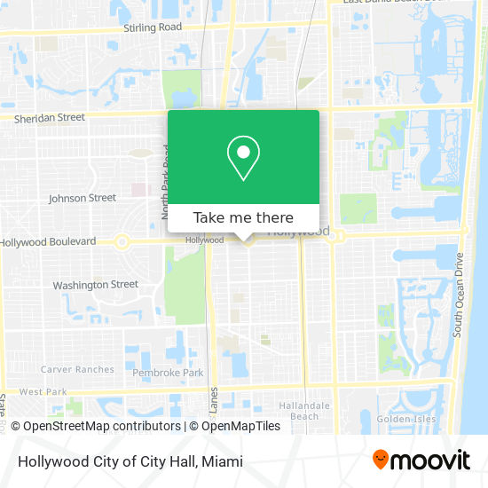 Mapa de Hollywood City of City Hall