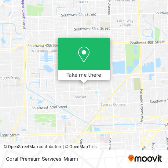 Coral Premium Services map