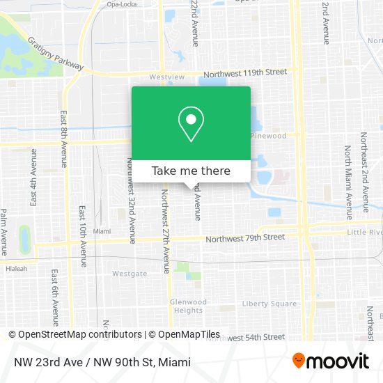 NW 23rd Ave / NW 90th St map