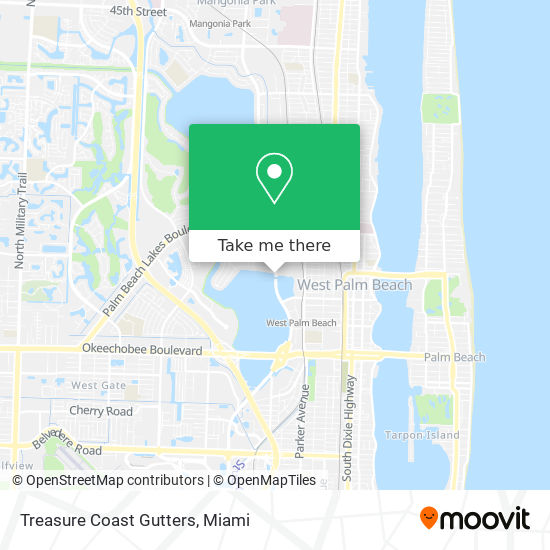 Mapa de Treasure Coast Gutters