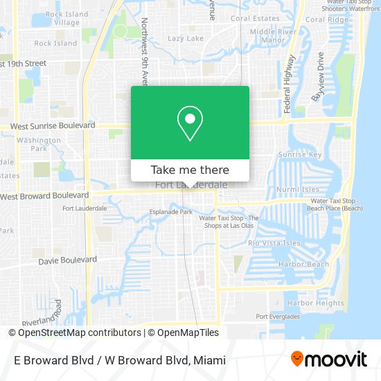 Mapa de E Broward Blvd / W Broward Blvd