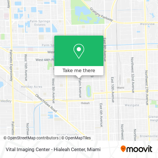 Mapa de Vital Imaging Center - Hialeah Center