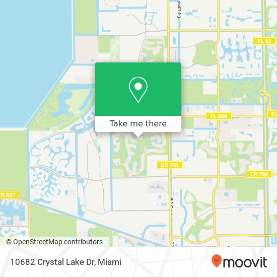 Mapa de 10682 Crystal Lake Dr