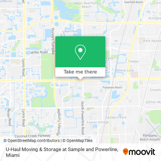 U-Haul Moving & Storage at Sample and Powerline map