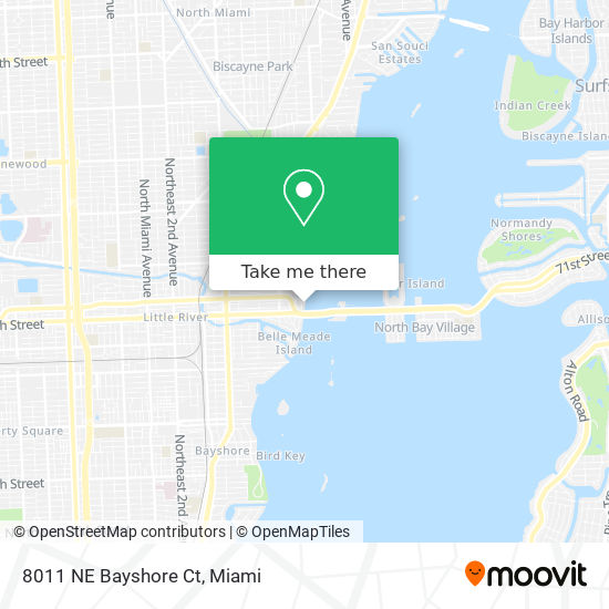 8011 NE Bayshore Ct map