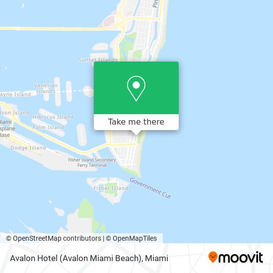 Mapa de Avalon Hotel (Avalon Miami Beach)