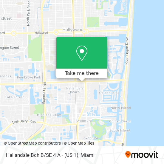 Mapa de Hallandale Bch B / SE 4 A - (US 1)