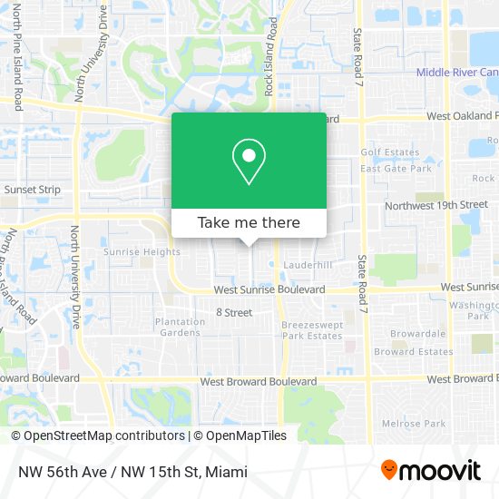 Mapa de NW 56th Ave / NW 15th St