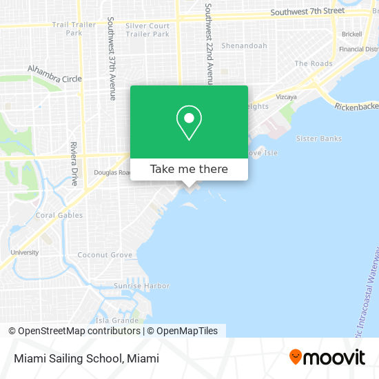 Miami Sailing School map