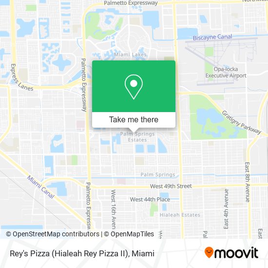 Mapa de Rey's Pizza (Hialeah Rey Pizza II)