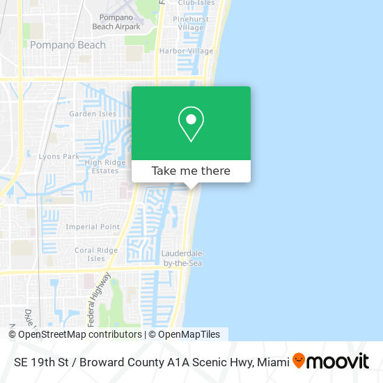 Mapa de SE 19th St / Broward County A1A Scenic Hwy