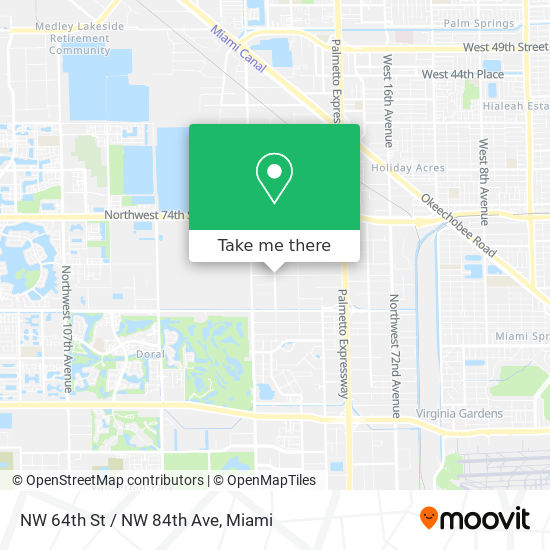 Mapa de NW 64th St / NW 84th Ave