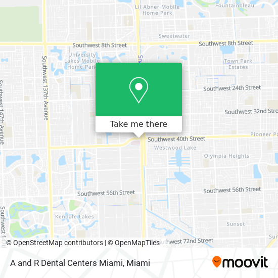 A and R Dental Centers Miami map