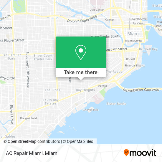 AC Repair Miami map